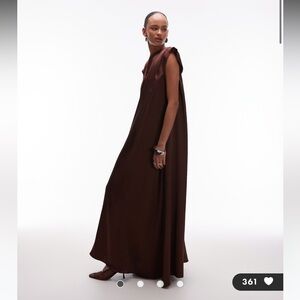 ASOS dress wedding guest size 8 brown